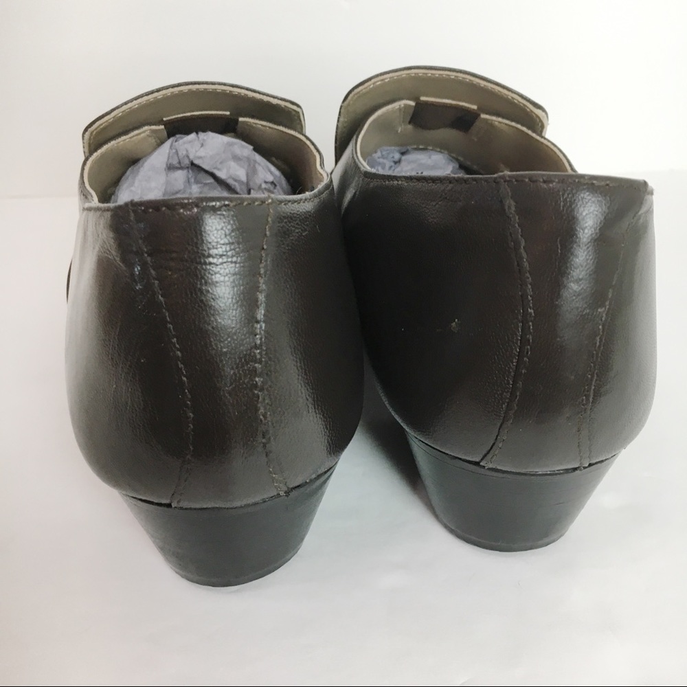 Giorgio Brutini Men's Brown Leather Heeled Loafers - Picture 7 of 11